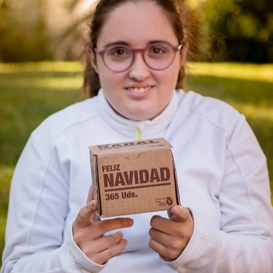 Caja de cartón Feliz Navidad 2