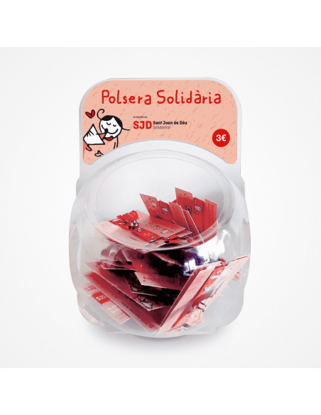 Expositor de 30 pulseras "Me gusta cuidar" | Cesión de producto solidario Expositor de 30 pulseras "Me gusta cuidar" | Cesión de producto solidario