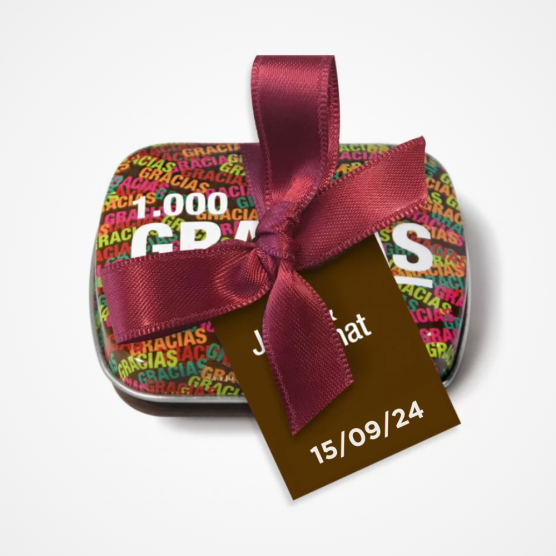 Cajita de caramelos para celebraciones solidarias