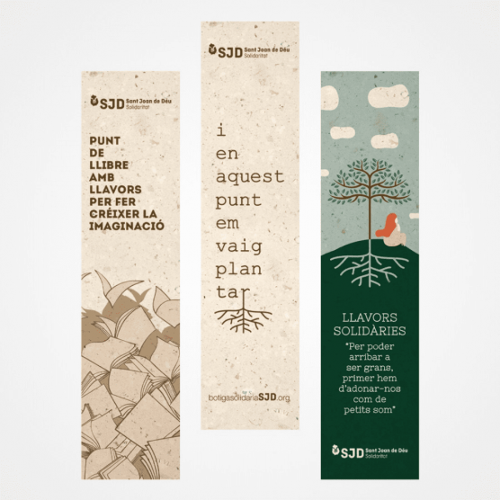 Puntos de libro solidarios con semillas | Regalos de Sant Jordi