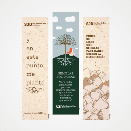 Puntos de libro solidarios con semillas | Regalos de Sant Jordi