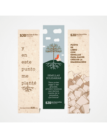 Puntos de libro solidarios con semillas | Regalos de Sant Jordi