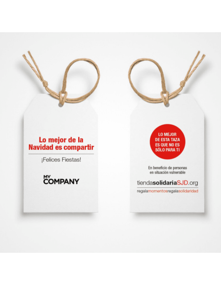Taza solidaria SJD personalizada