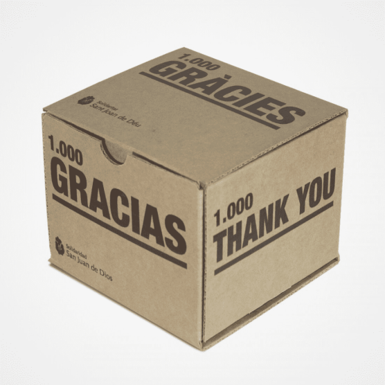Caja de cartón 1.000 GRACIAS