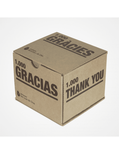 Caja de cartón 1.000 GRACIAS Caja de cartón 1.000 GRACIAS