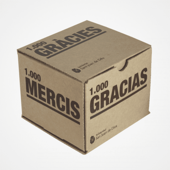 Caja de cartón 1.000 GRACIAS