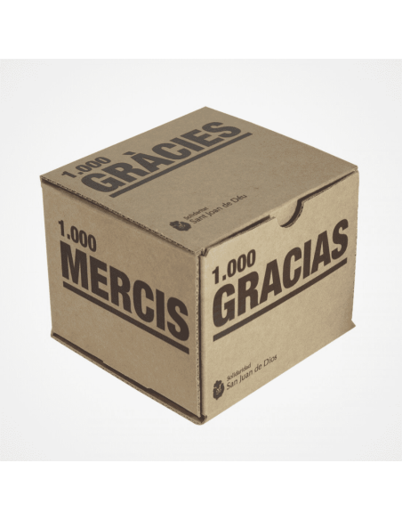 Caja de cartón 1.000 GRACIAS Caja de cartón 1.000 GRACIAS