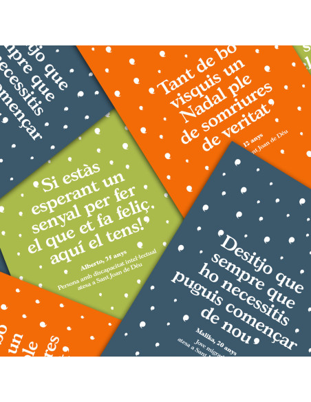 Pack de 30 Postals de Nadal - Missatges optimistes