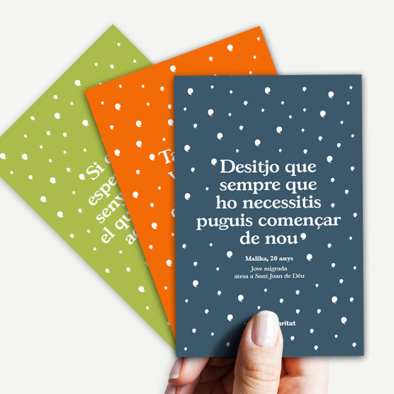 Pack de 3 Postals de Nadal - Missatges optimistes