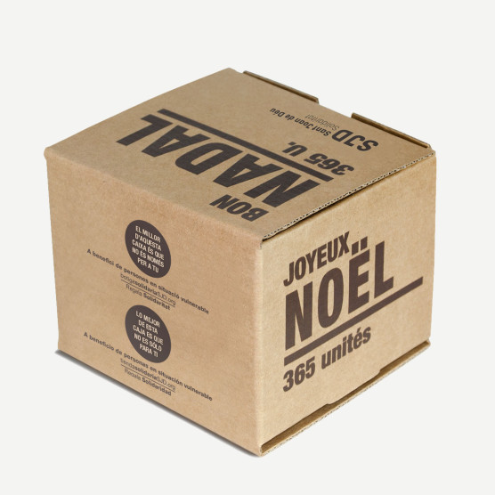 Caja de cartón Feliz Navidad