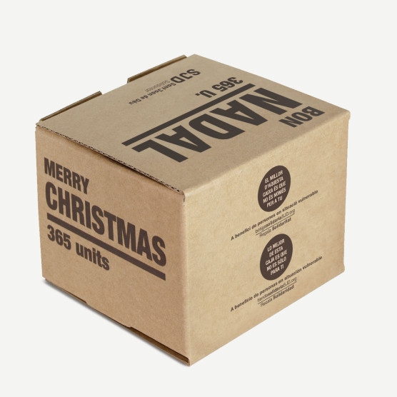 Caja de cartón Feliz Navidad