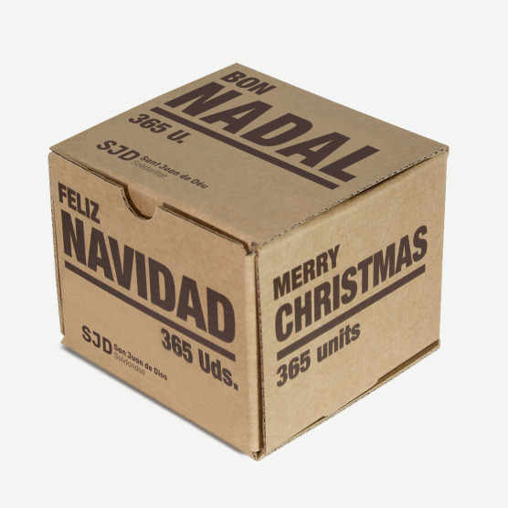 Caja de cartón Feliz Navidad